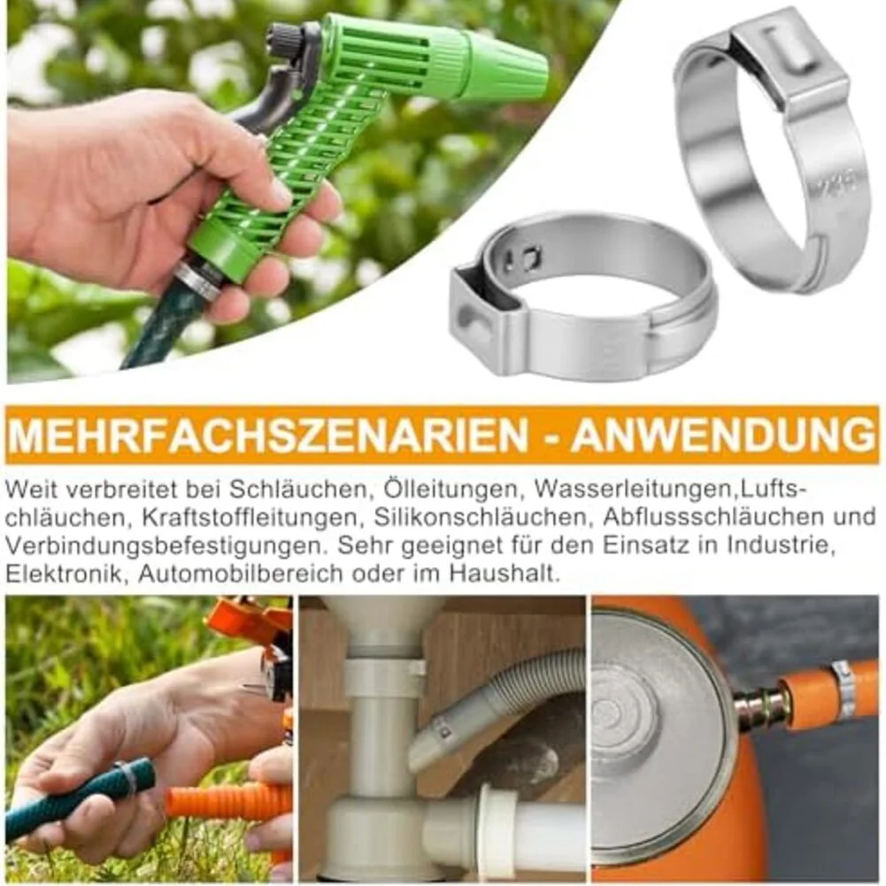 Spiral Band Design Ear Clamp Kit For Marine Maintenance Enhanced Sealing Performance Variety Of Sizes Simple Installation