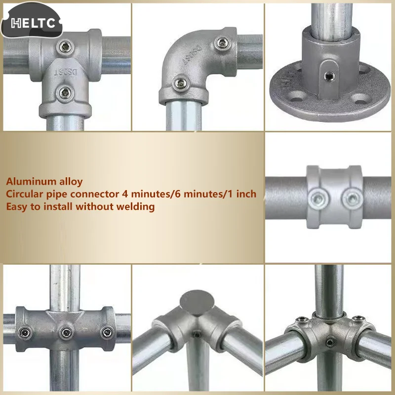 

25 мм соединитель из алюминиевого сплава, колено, тройник, основание, плоский трехмерный фитинг, соединительный крепеж, стальная трубка, детали полки