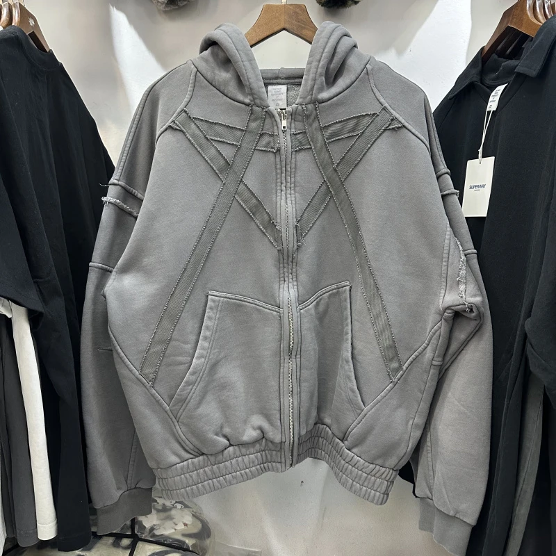 

FGSS Original Trendy Brand Men's Loose Fce Lined Hooded Jaet Retro Patchwork Embroidery New Winter 2025 Casual Wear