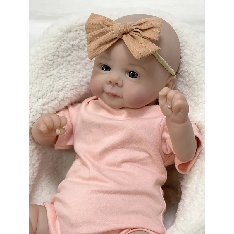 SANDIE 19Inch Baby Girl Juliette Reborn Doll Soft Cuddly Body Lifelike 3D Skin Paint with Genesis Paint Visible Veins Art Doll