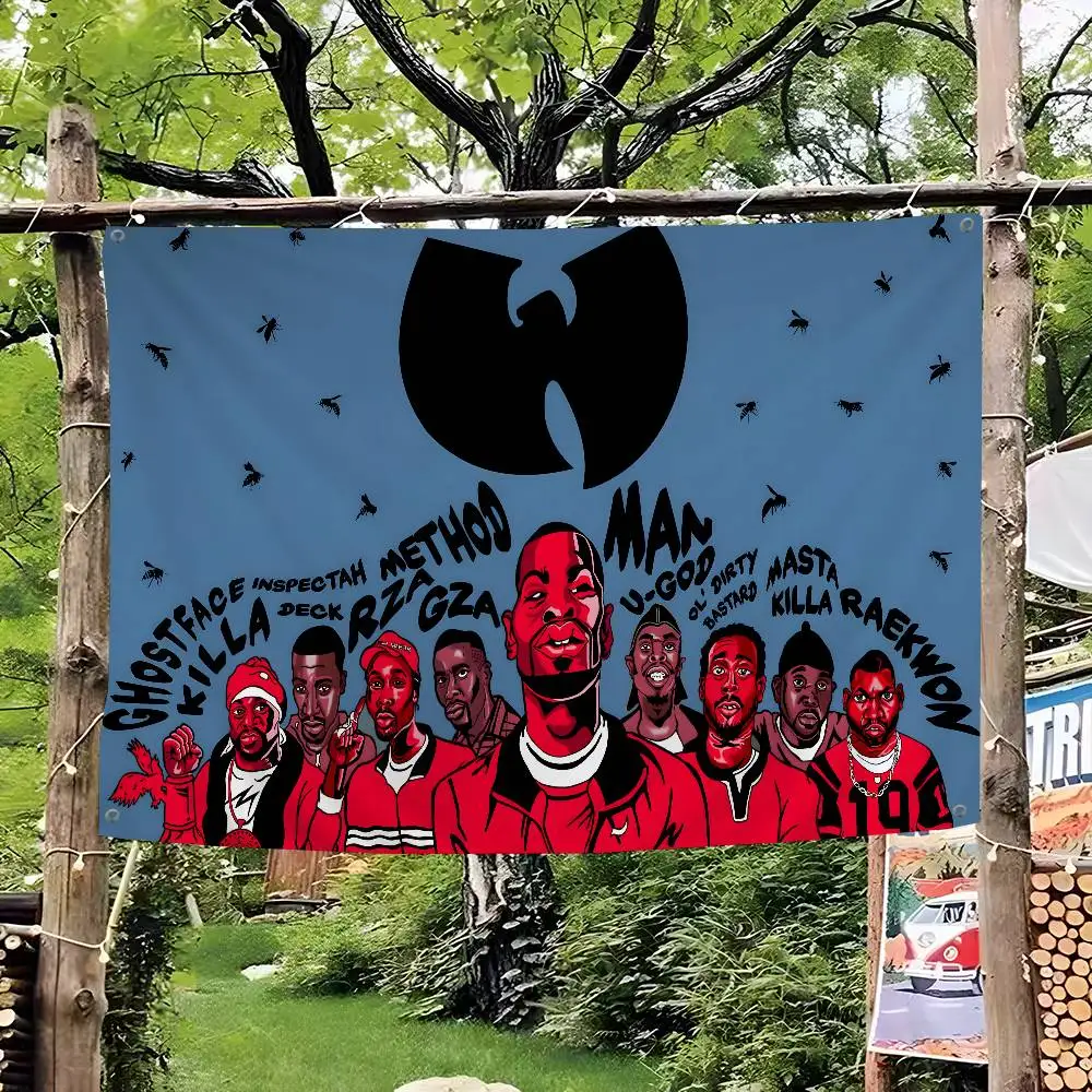 WU-T--TANG CLAN Cartoon High End Quality Banner Printing Artistic Atmosphere Style Camping Flag