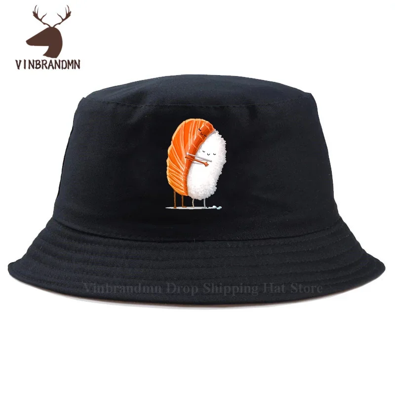 Summer latest Cotton fishing hat Sushi Hug Baseball cap Beach Sleeping Sushi Dragon Fashion Funny New Youth hat 2021 Hip Hop hat