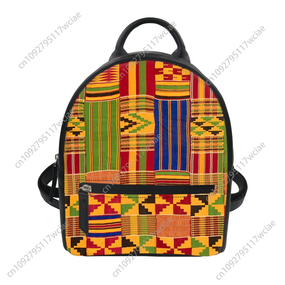 아프리카 민족 문화 디자인 맞춤 백팩 여성용 가방 더블 숄더백 미니 데이팩 가죽 여행 가방