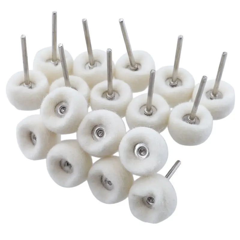 25Pcs Mini Grinding Sanding Head 2.35mm/3mm Shank Abrasive Disc Felt Cashmere Buffing Wheel Polish Brush Rotary Tool Accessories