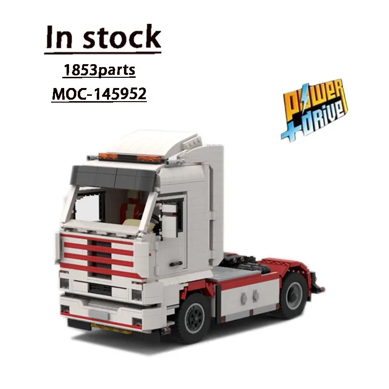 

MOC-145952 RC Electric Cargo Transport Truck Head Building Block Model• 1853 Parts Kids Birthday Building Block Toy Gift