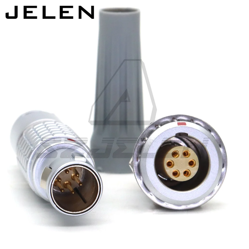 FGG ECG EGG 1B 306 6pins  Plug and Socket  Push-pull Self-locking Free Half Moon Male Female Plug Round Connector