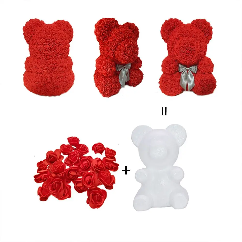 DIY Craft Rose Flower Balls Valentine's Day Styrofoam Modelling Polystyrene Foam Bear Mold