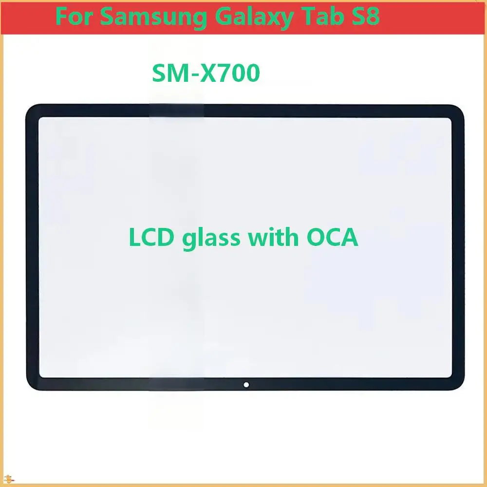 NEW A+ For Samsung Galaxy Tab S8 SM-X700 Touch Screen Panel Tablet Front Outer Glass Lens With OCA