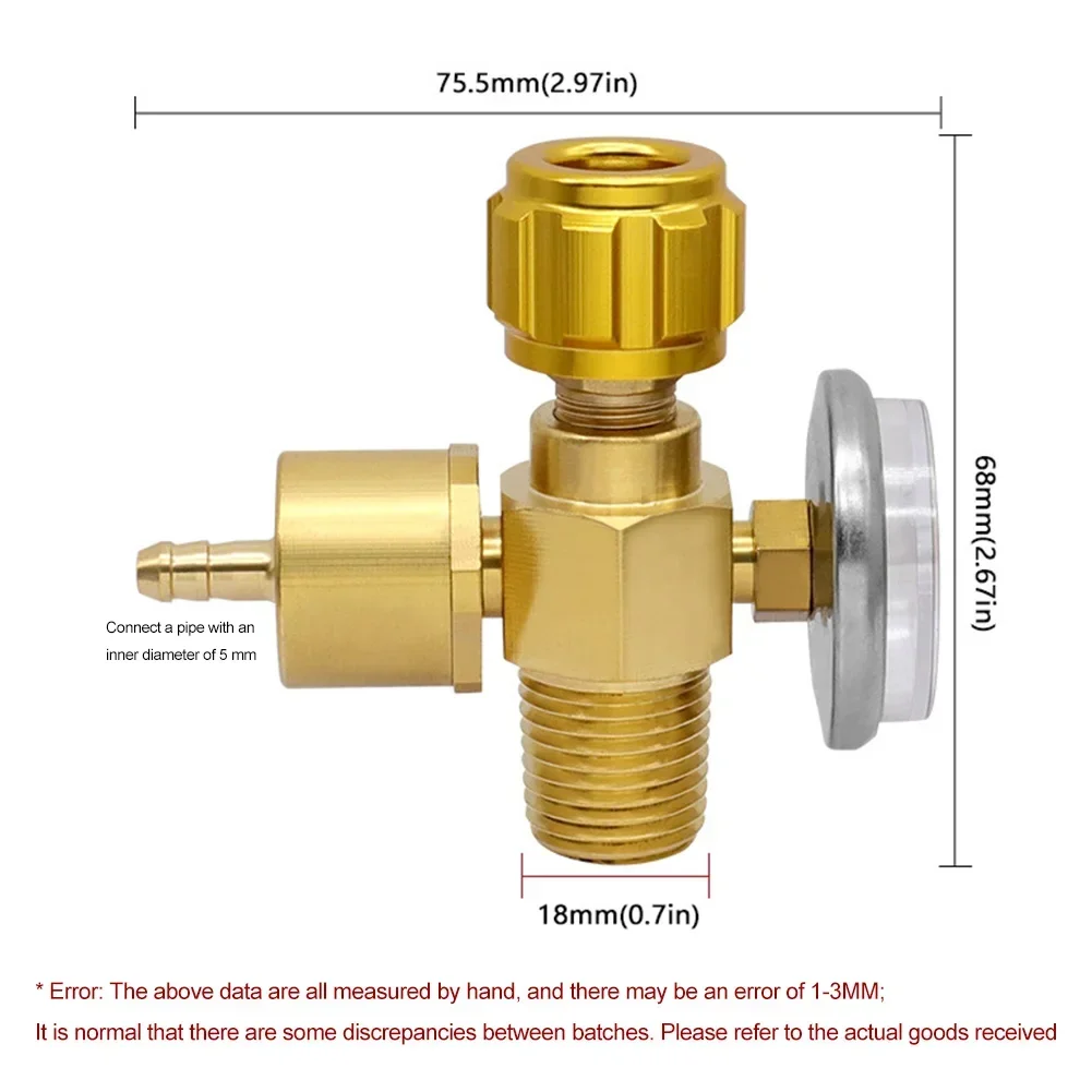 Imagem -04 - Soldagem Torch Válvula de Oxigênio para Refrigeração Cilindro de Aço Handheld Switch Valve Todo o Cobre 2l