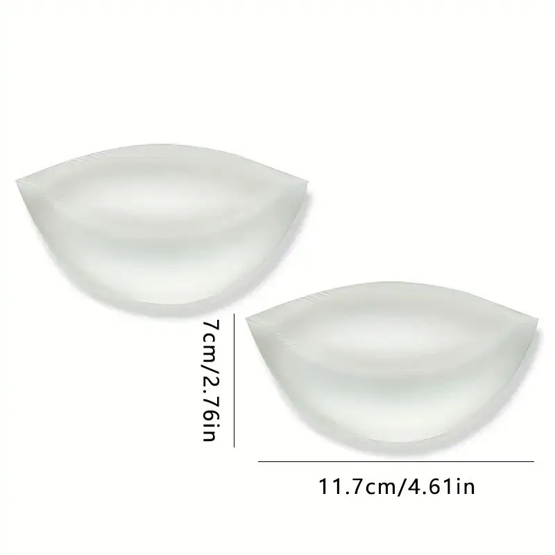 Reutilizável silicone push up sutiã inserções almofada triângulo forma realçador feminino adesivo invisível sem alças sem costas decote levantamento