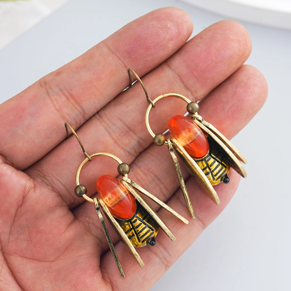 Bee Insect Summer Couple Earrings, Charming Bohemian Accessories, Western Jewelry for Vacation Decoration