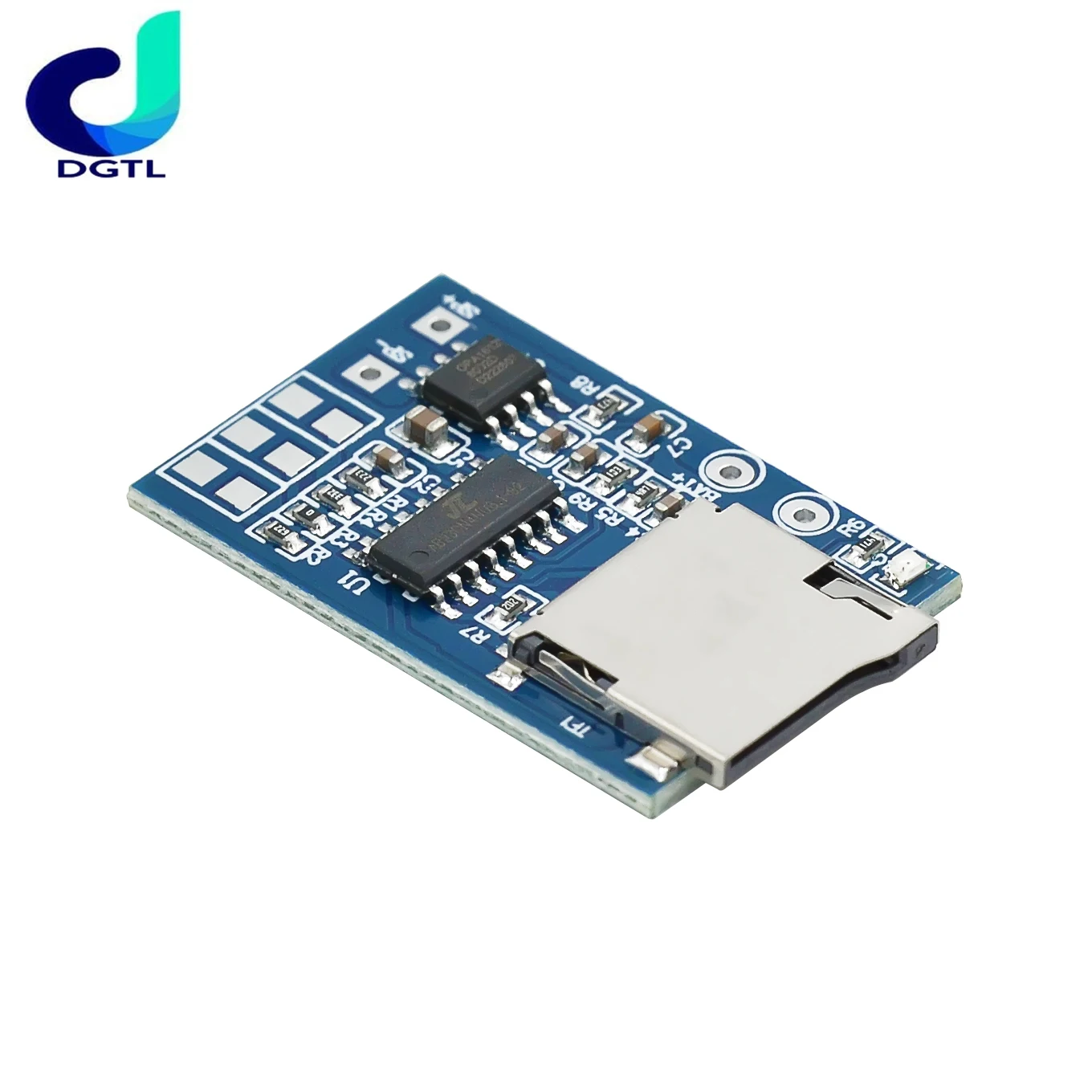 TF card MP3 decoder board with 2W power decoding module 3.7-5V mixed mono playback with memory