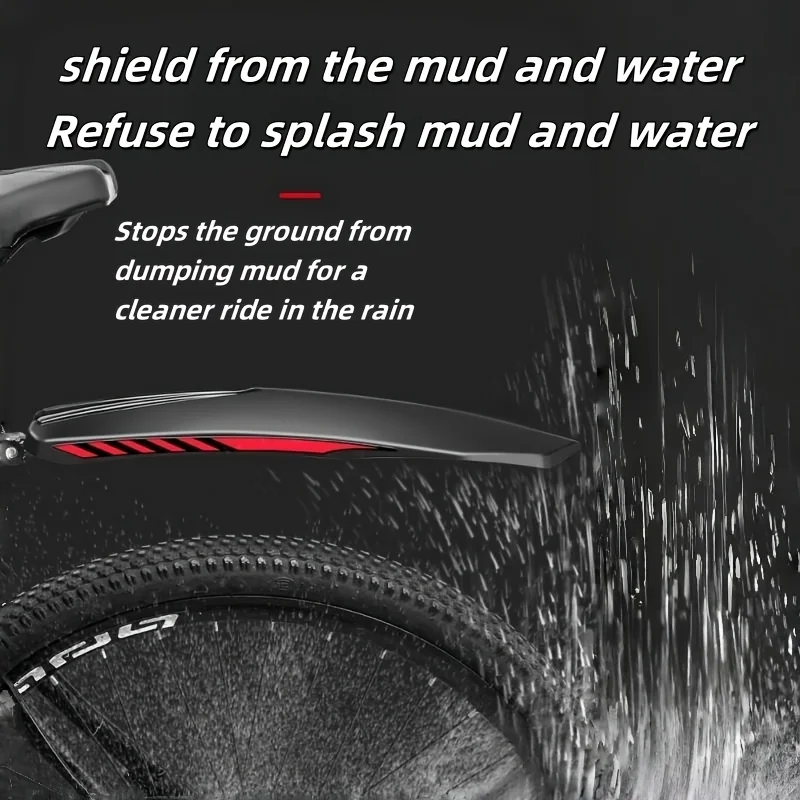 Bicycle Mudguards for Mountain Bikes, Universal for 24-26-27.5 Inch Road Bikes, Mudguards for Bicycles, Comprehensive Accessory - view 5