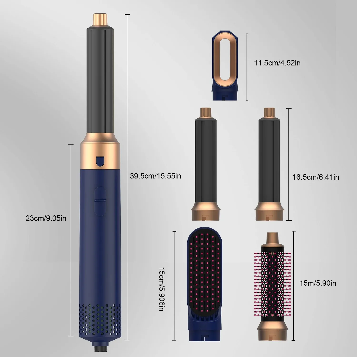 Secador de pelo profesional 5 en 1, juego de peine caliente, rizador, alisador de pelo, herramientas de estilismo, Super Airwrap, iones negativos, cuidado del cabello