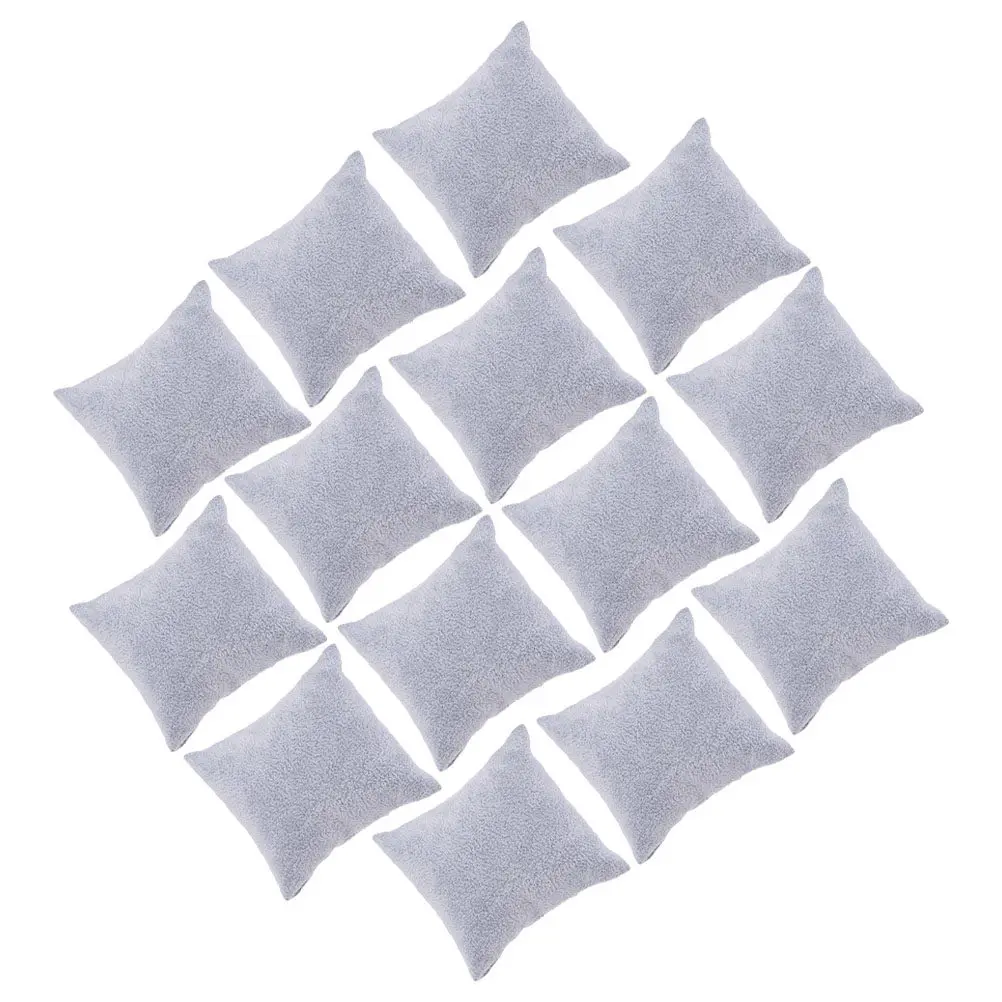 

14Pcs Jewelry Display Pillows Mini Lint Cushion for Bracelets Watches Accessories Jewelry Display Cushion Gray