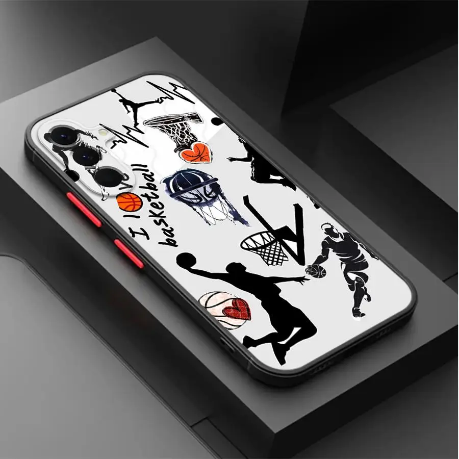 عودة غطاء الهاتف حقيبة لهاتف سامسونج غالاكسي A21s A25 A26 A36 A35 A33 A53 A54 A52 A56 A34 A24 A73 كرة السلة رجل كول #5