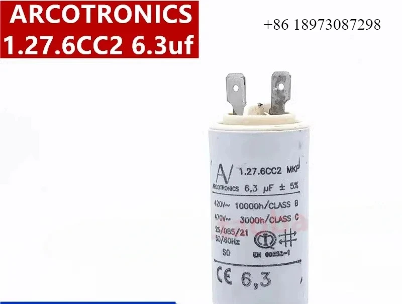 

6.3uF 1.27.6CC2 MKP AV motor starting capacitor ARCOTRONICS