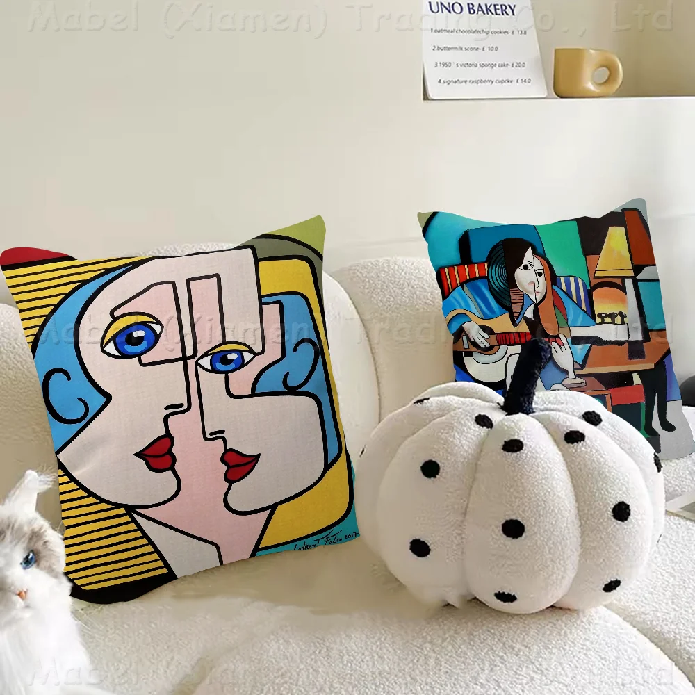 

Picasso Abstract Art Painting Pillow Anime Pillow Sofa Bed Head Pillow Cover Cushion Cover 45x45 Cm Fashion