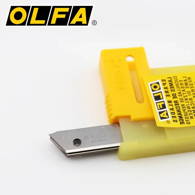 OLFA AB-10 Запасные лезвия стандартного назначения, 10 шт., набор лезвий из углеродистой стали диаметром 9 мм для ножей 180 BLACK/A/A-3/NA-1/S/300/SPC-1/SVR-1