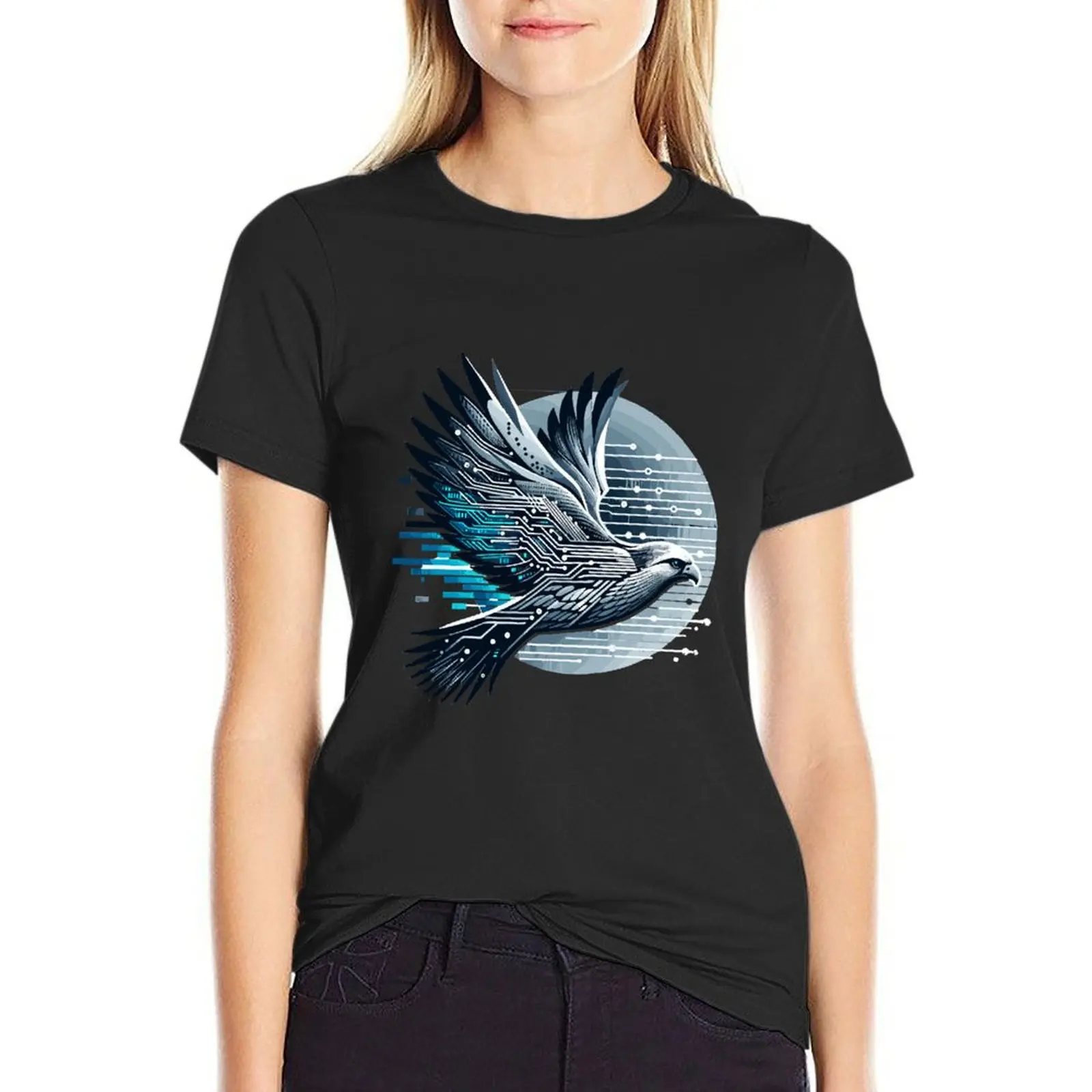 Ai falcon T-Shirt lady clothes animal prinfor customs shirts graphic tees luxury designer clothing Women