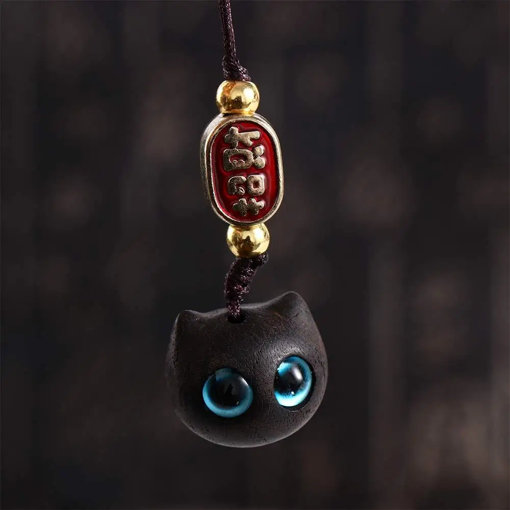 

Decor Key Chain Ebony Cat Lanyard Bag Pendant Phone Hanging Rope Phone Chain Pendant Mobile Phone Lanyard Mobile Phone Straps