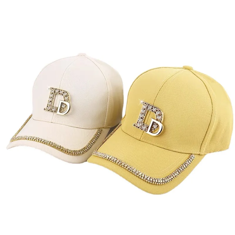 Fashion Luxury Diamond D Letter Baseball Cap For Women Summer Outdoor Sun Protection Hat 2023 Autumn Casual Ladies Caps Gifts