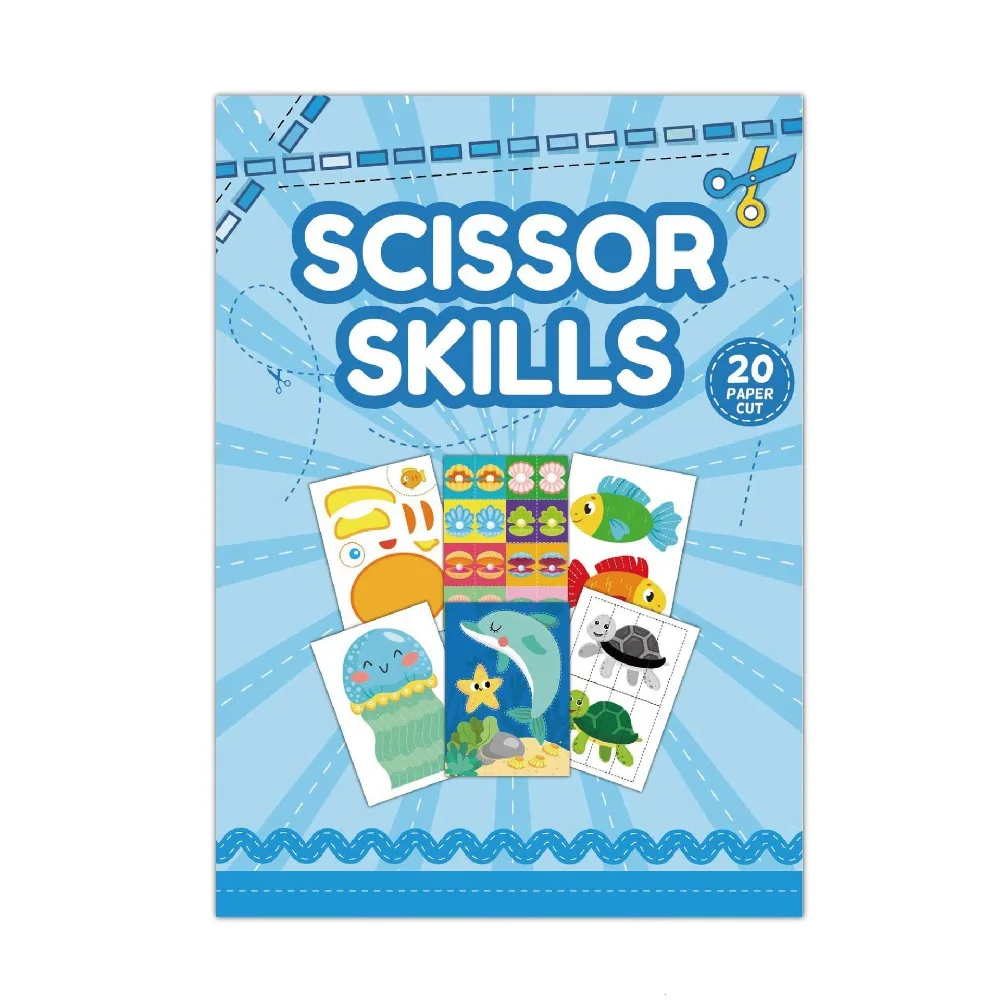 

Бумажная книга для резки бумаги, 3D узор животных, Монтессори, детский сад, головоломка, бумага, искусство и ремесла, образовательные