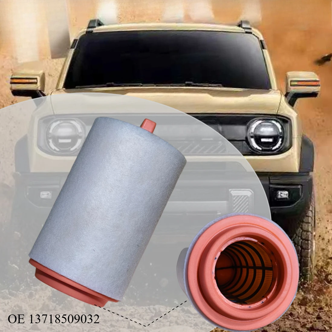 Air Filter Replacement 13718509032 for Mini Cooper R56, Clubman R55, Cabrio R57 R58, Roadster R59, Countryman R60, Paceman R61