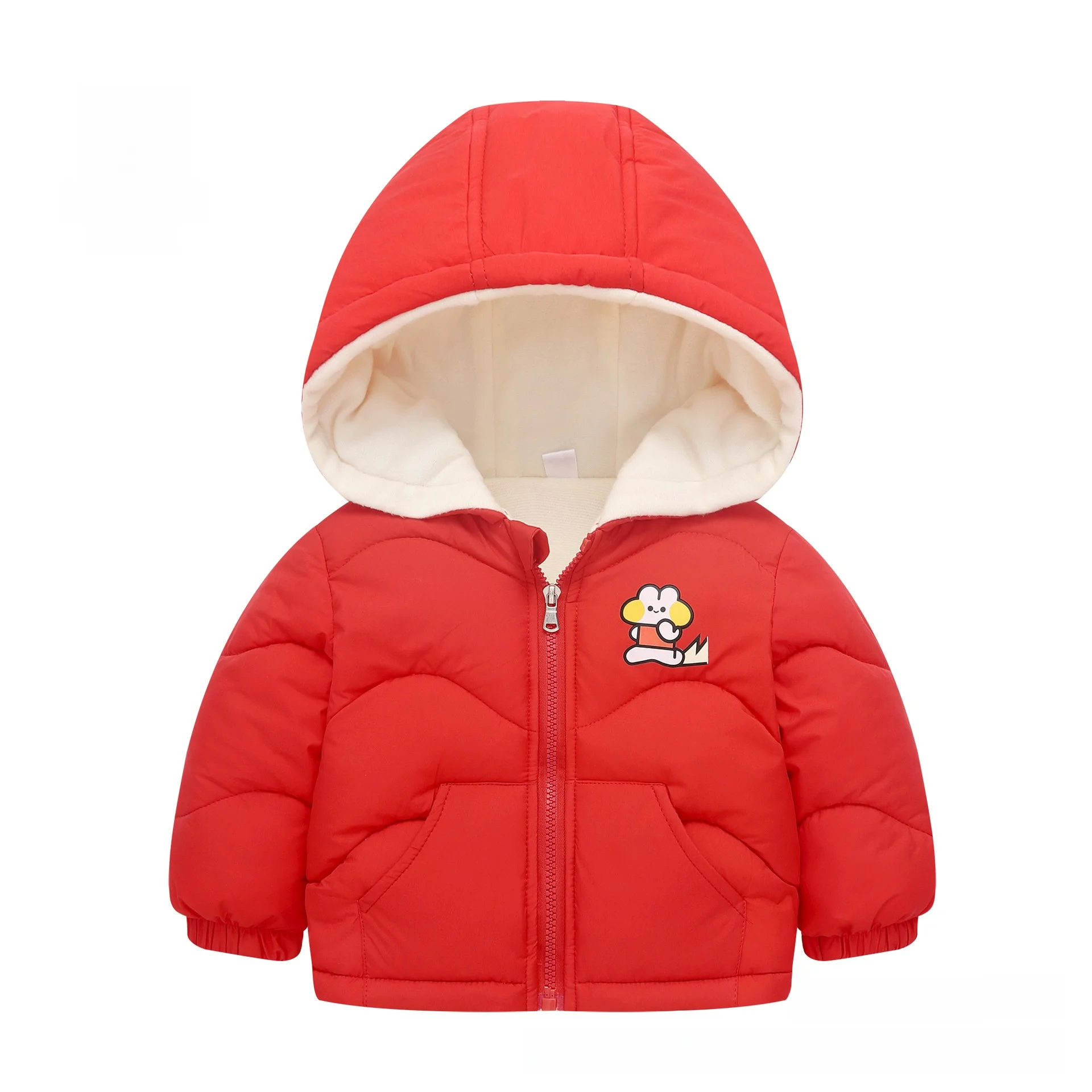 Children's down Cotton Jaet 2025 Autumn Winter New Sle Fce Lined Warm Coat Boys Girls Baby Toddler Medium Size Kids