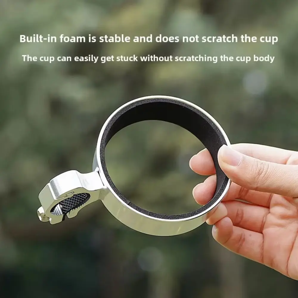 

Metal Clamp Cycling Water Bottle Cage Leather Material Portable Cycle Cup Holder Handlebar Aluminum