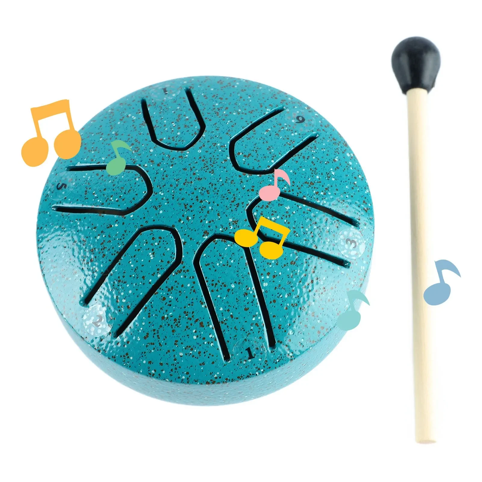 Handpan Drum Professional Mini 6 Note أداة قرع طبلة اللسان خالية من القلق مع عصا الطبل #6