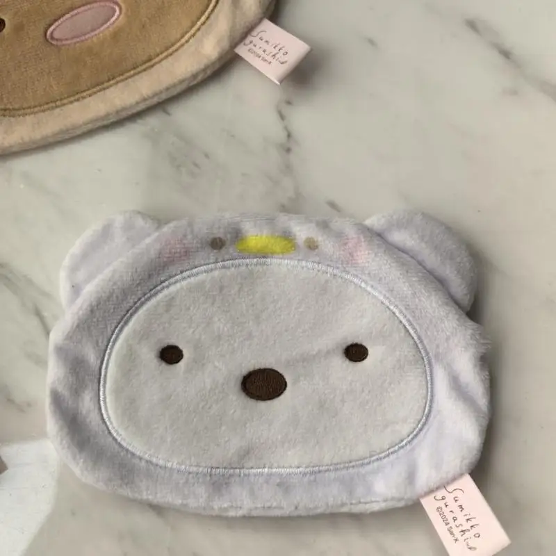 Cartera de felpa de dibujos animados Kawaii Sumikkogurashi, monedero encantador para estudiante, bolsa de almacenamiento para auriculares, periféricos de animé, regalo de cumpleaños