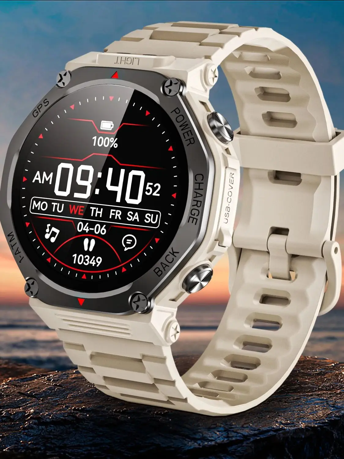 Montre connectée GPS pour Android/IOS, Assistant vocal, grande batterie 1200mAh, appel sans fil, lampe de poche puissante, montre de Sport pour moi, nouveauté 2025