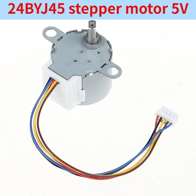 4-Phase 5-Wire DC Gear Stepper Motor 5V 24BYJ48 Reduction Motor Ratio 64:1 for Single Chip Microcomputer/Camera Monitoring