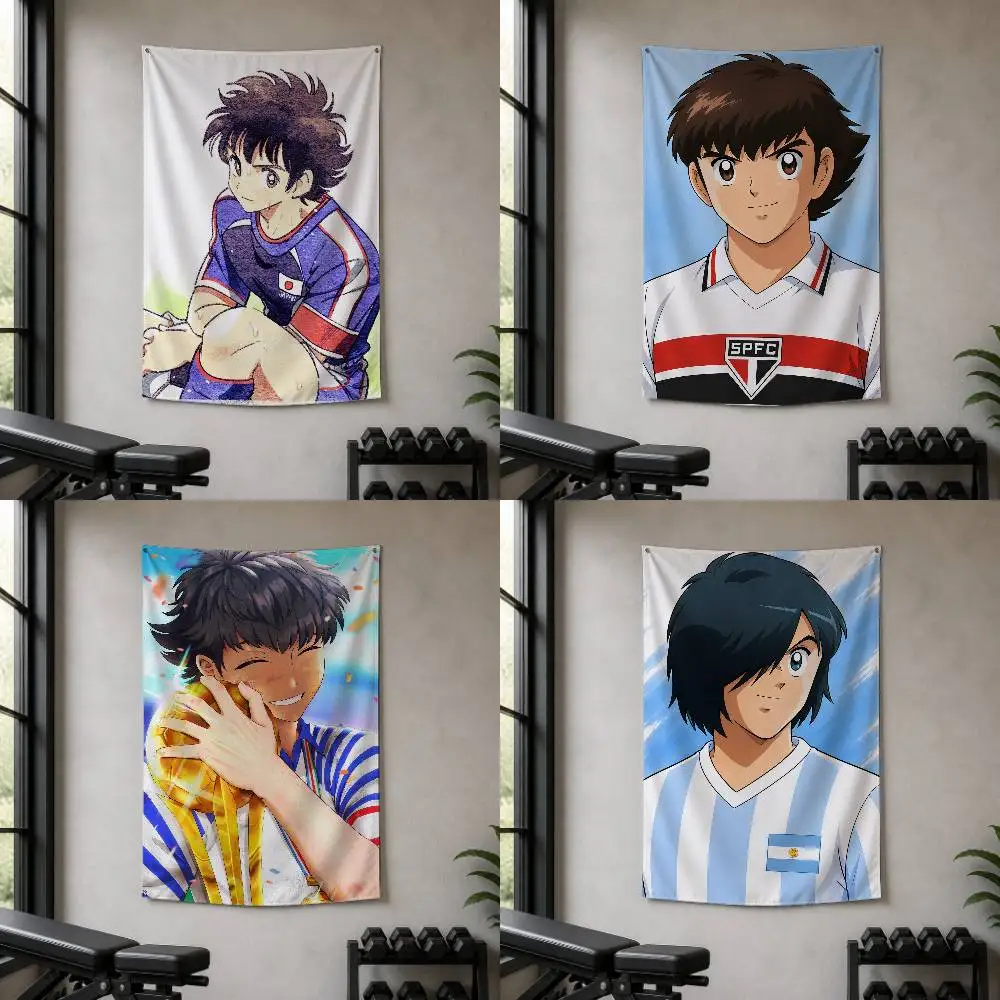 Captain Tsubasa  Decorative Hanging Flag with Grommets for Garage Bedroom Dorm Wall Decor