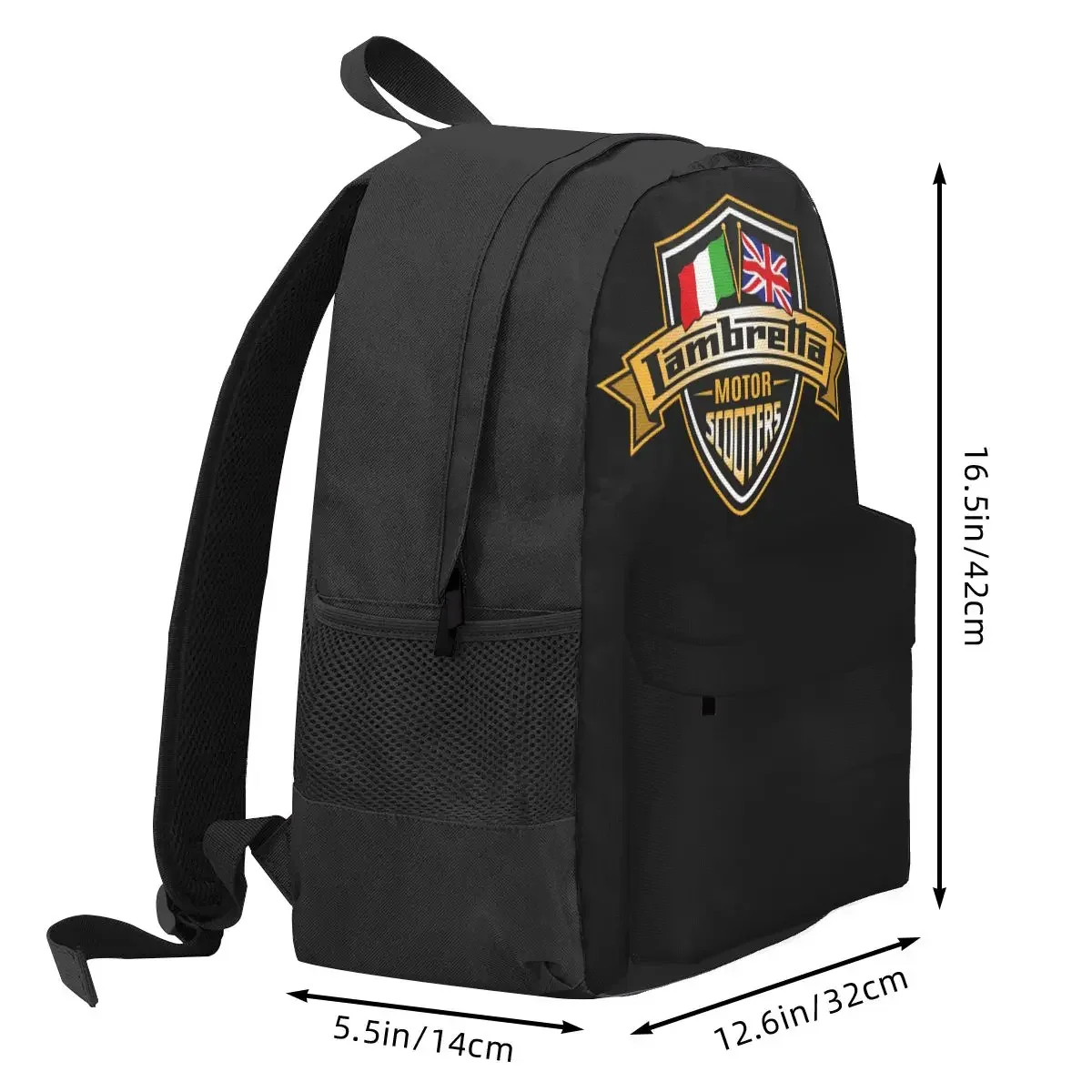 Lambretta Motor Scooters With Union Jack And Italian Flags Backpacks Bookbag School Bags Rucksack Travel Rucksack Shoulder Bag