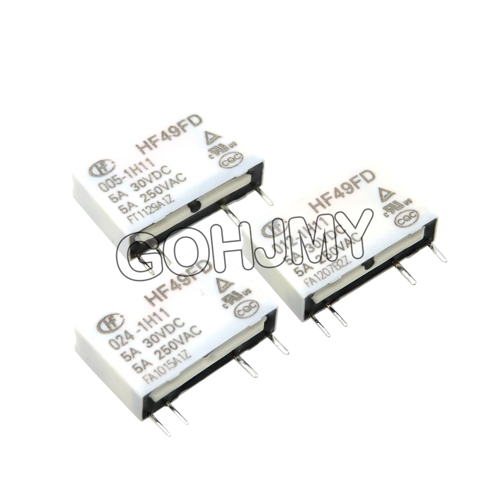 2PCS HF49FD-005 HF49FD-012-1H11 HF49FD-024-1H1 Industrial electronic circuit board DIY Relay 1012 024 1H11 4pin 5A 5V 12V 24V