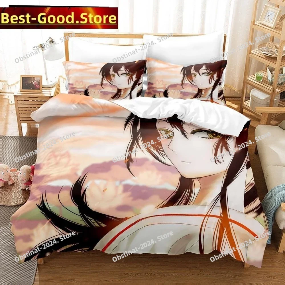 

Fashion Anime Hell's Paradise Jigokuraku Bedding Set Cartoon three-piece set Adult Kid Bedroom Duvet cover Sets Home Textiles