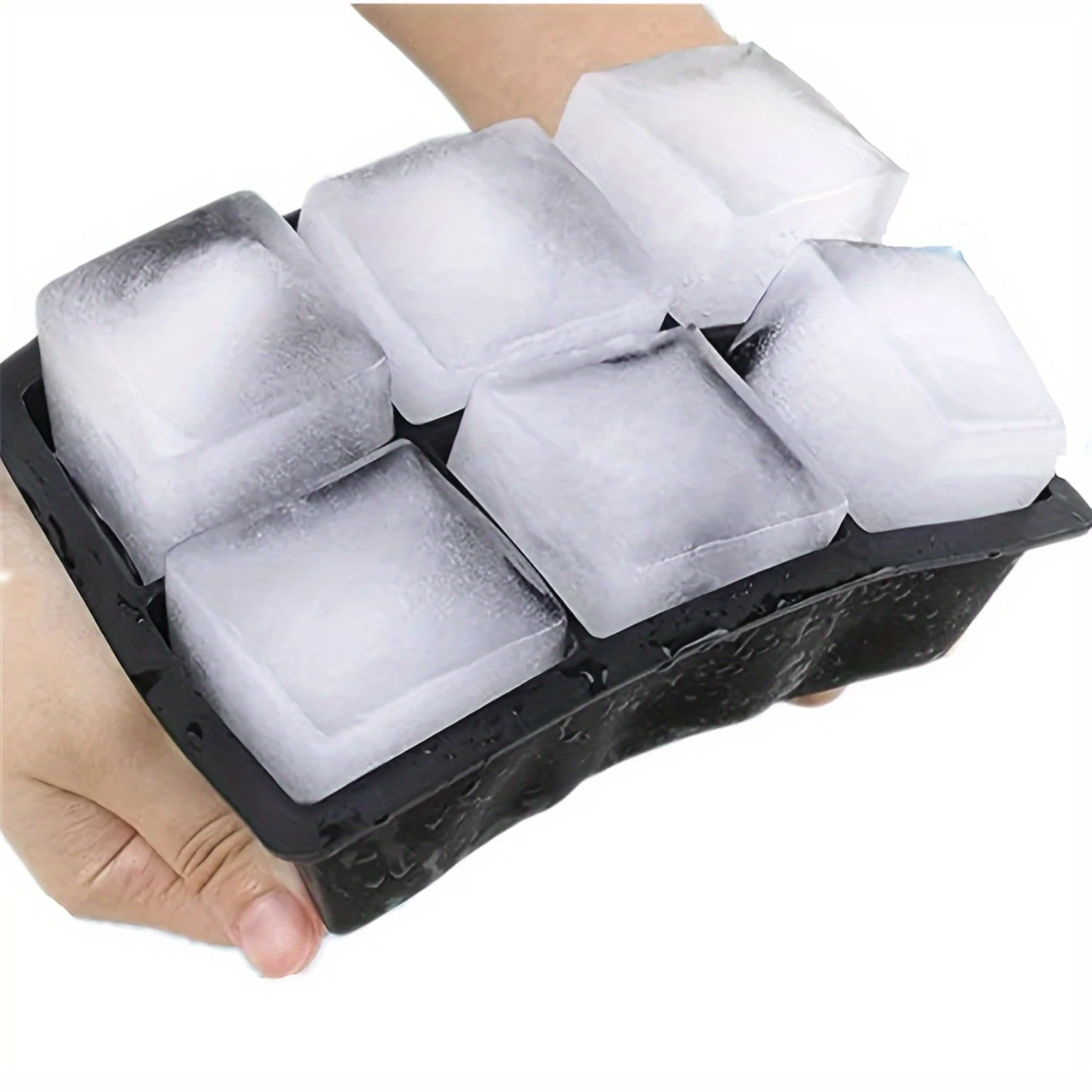 1pc Ice Cube Mold, 6-grid Silicone Ice Cube Maker, Large Silicone Ice Cube Tray, Easy-Release And Fade-Resistant Flexible Ice Ma