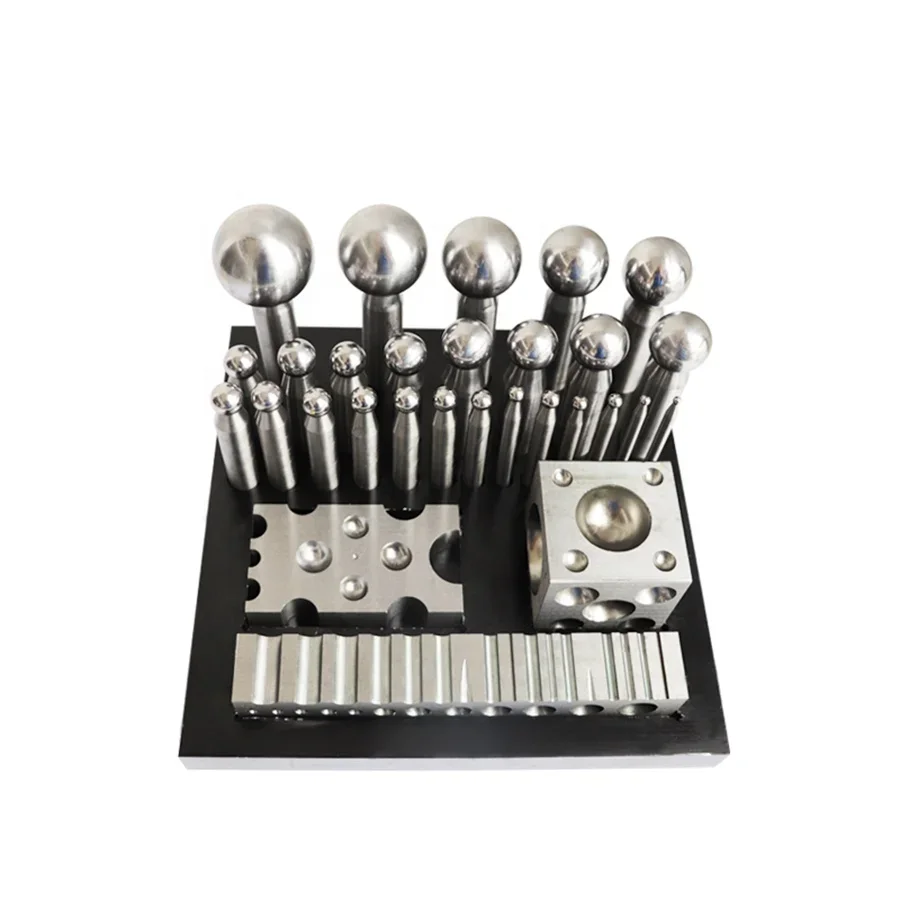 

Jewelry Tools Dapping Block Dapping Punches Set of 29 pcs Dapping Punches & Sets