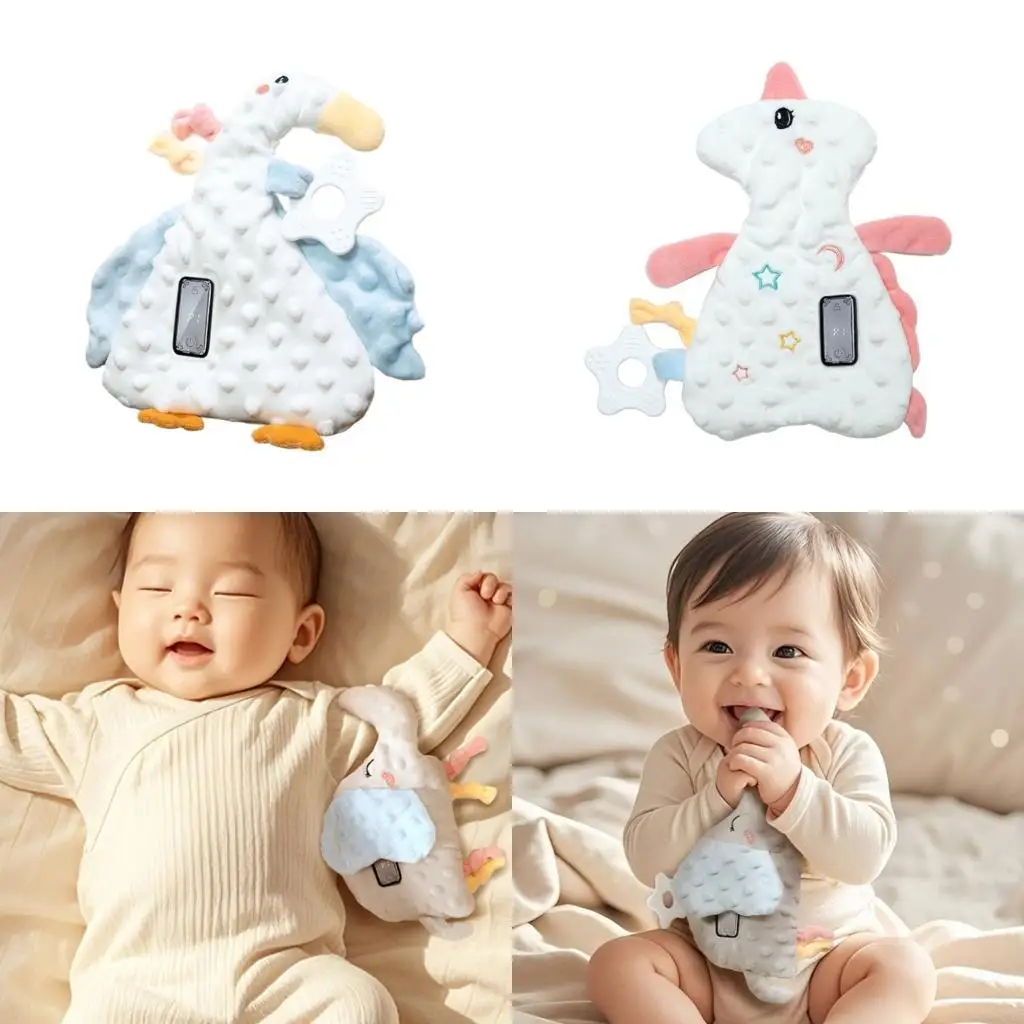 

C5AA 3-Gear Vibrating Baby Mood Soothing Doll Toy With Breathable Fabric For Newborns Comfortable Washable Design
