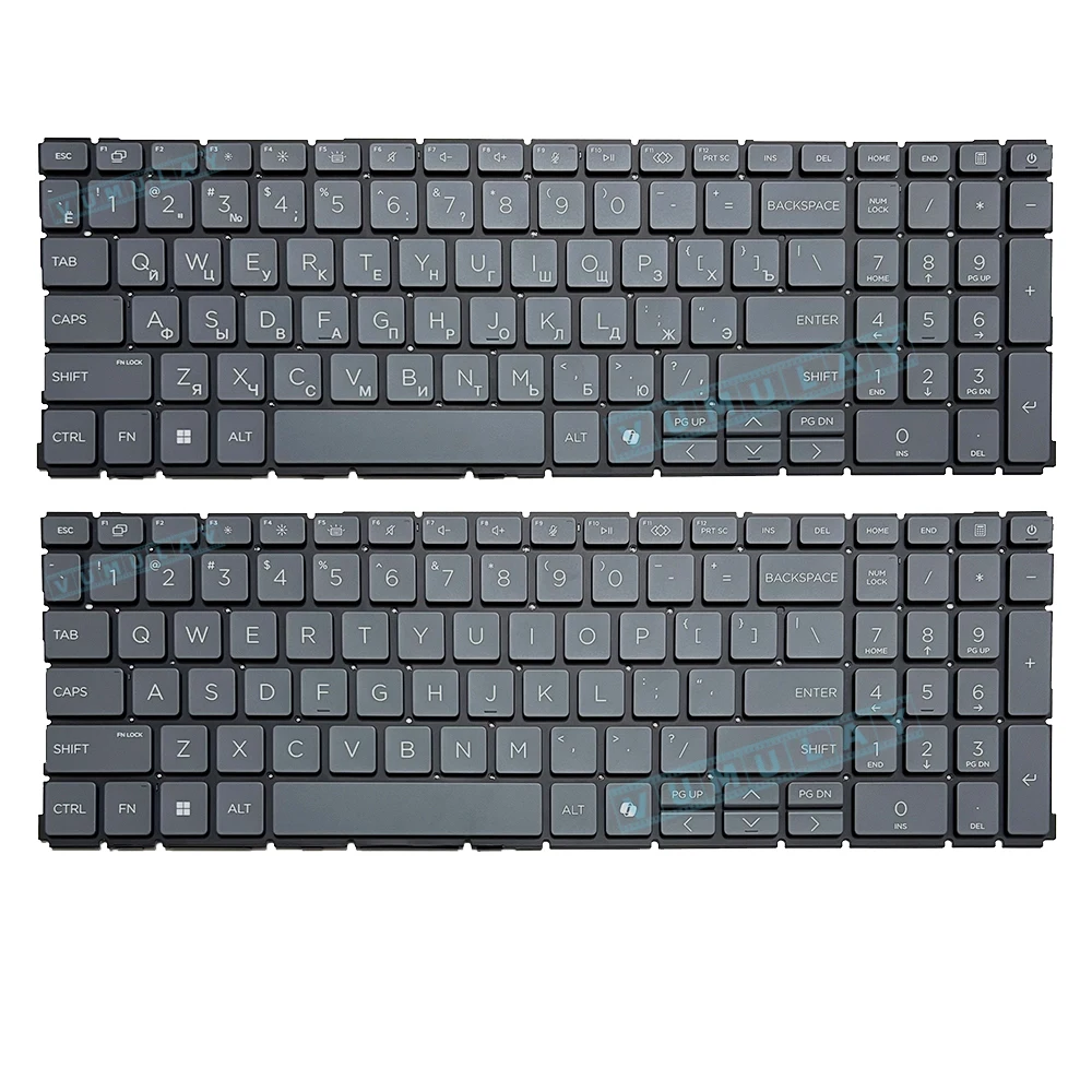 Teclado retroiluminado EE. UU./Ruso para HP ProBook 460 G11,465 465R G11,450 455 G11,660 665 665R G11,ZBook Power 16 G10 G11,EliteBook 460 G11 465 G11,660 G11 665 G11 665R G11