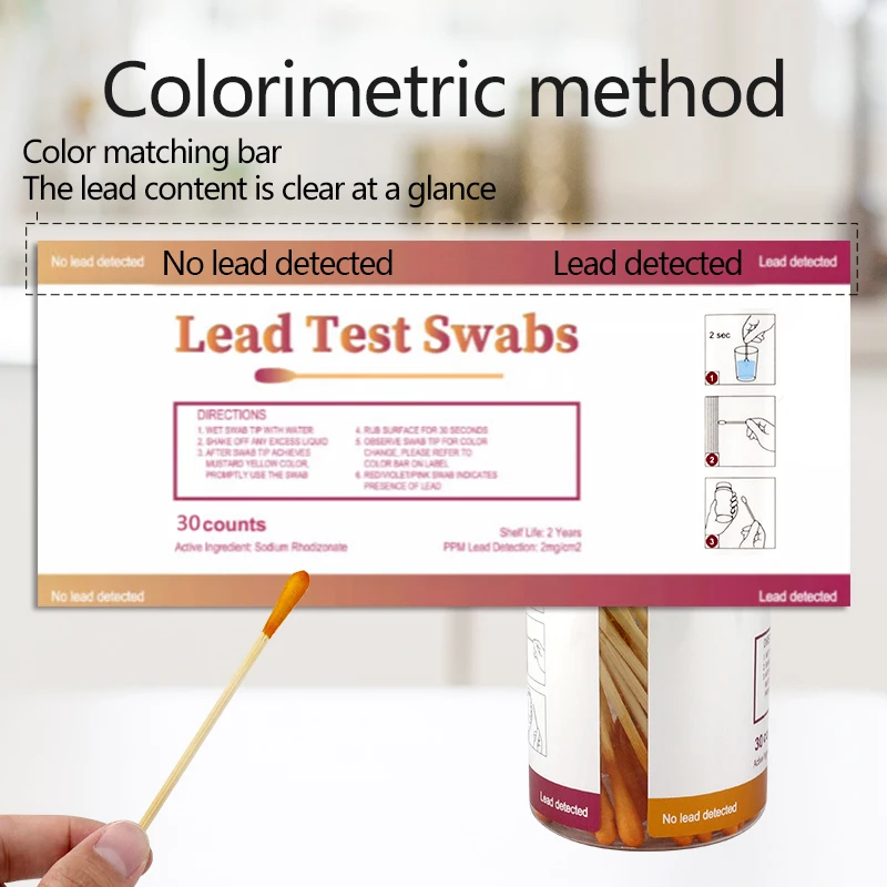 Поверхностная краска для тестирования свинца, косметика, тампон для обнаружения содержания свинца, лабораторный способ тестирования бытового свинца
