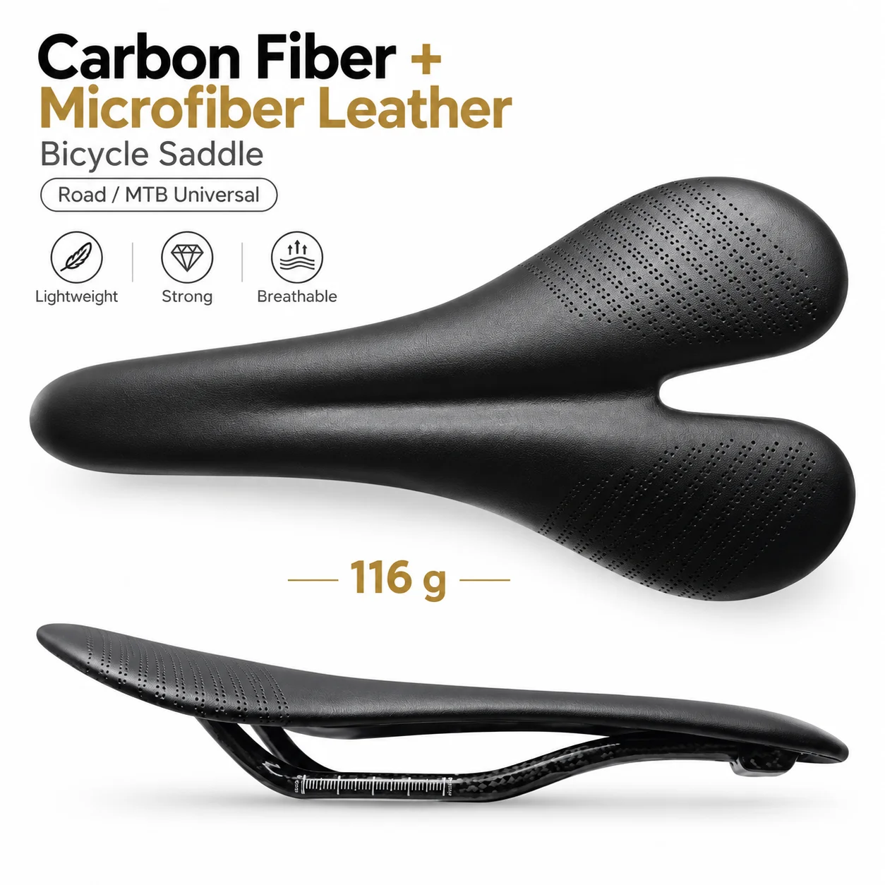 Ultra Light Full Carbon Bicycle Saddle 275×133mm MTB Road Bike Seat Carbon Rails Breathable Comfortable Racing Cycling Saddle