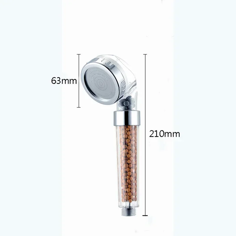 ZhangJi High Pressure Anion Spa Shower head Replacement filter balls Shower Handheld Water Saving Shower Head