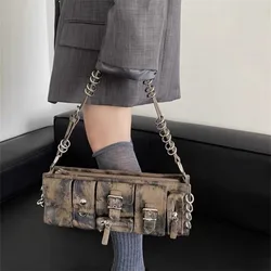 2024 New Fashion Trandy Handbag Chic Designed Pockets PU Underarm Bags for Women Autumn All Match Cool Bolsos Mujer Сумка