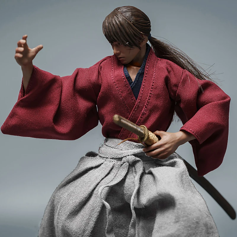 Atoncustom 1/12 Scale HIMURA KENSHIN Action Figure Normal Damaged Ver. 6-inch Samurai Male Soldier Figurine Collectible Model