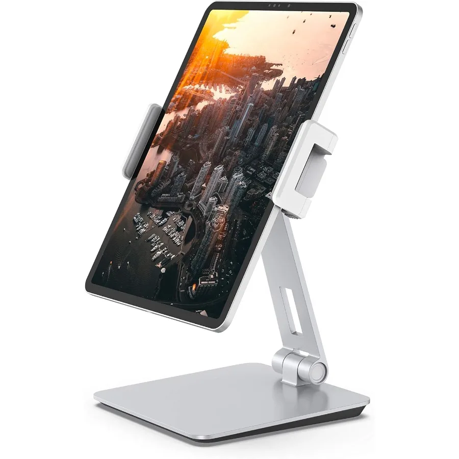 マクソナー タブレットスタンド デスク用 360度調整可能 アルミ合金製 回転式 iPad 充電対応 タブレットホルダー iPad Pro Air Mini対応 ベッド用