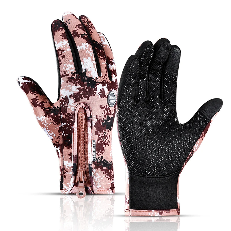 

Camouflage Winter Thermal Cycling Gloves Warm Touch Screen Fishing Motorcycle Bicycle Glove MTB Sports Cycle Racing Bike Glove