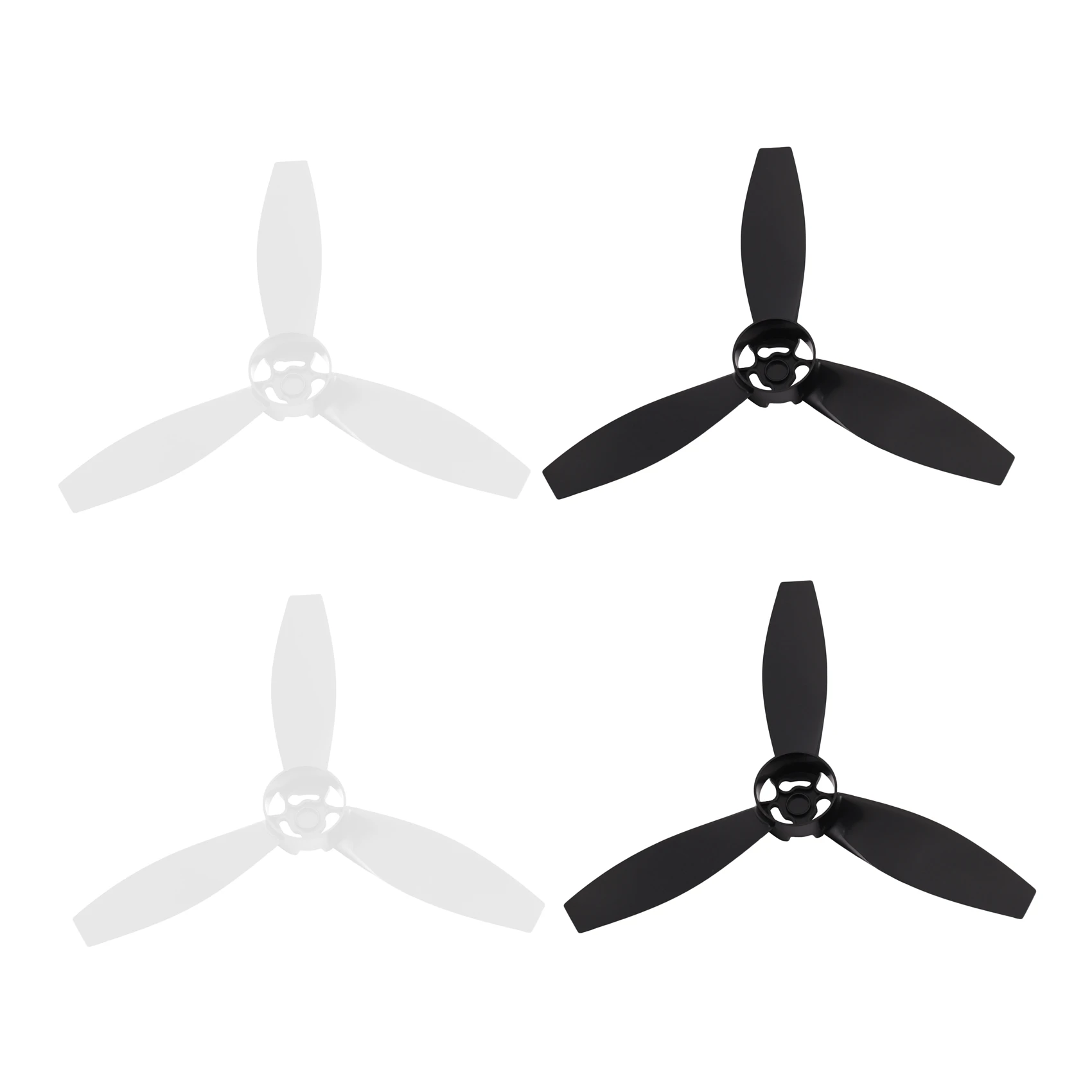 4 Propellers Rekwisieten Vervangende Onderdelenbladen Voor Papegaai Bebop 2 Drone Zwart Wit